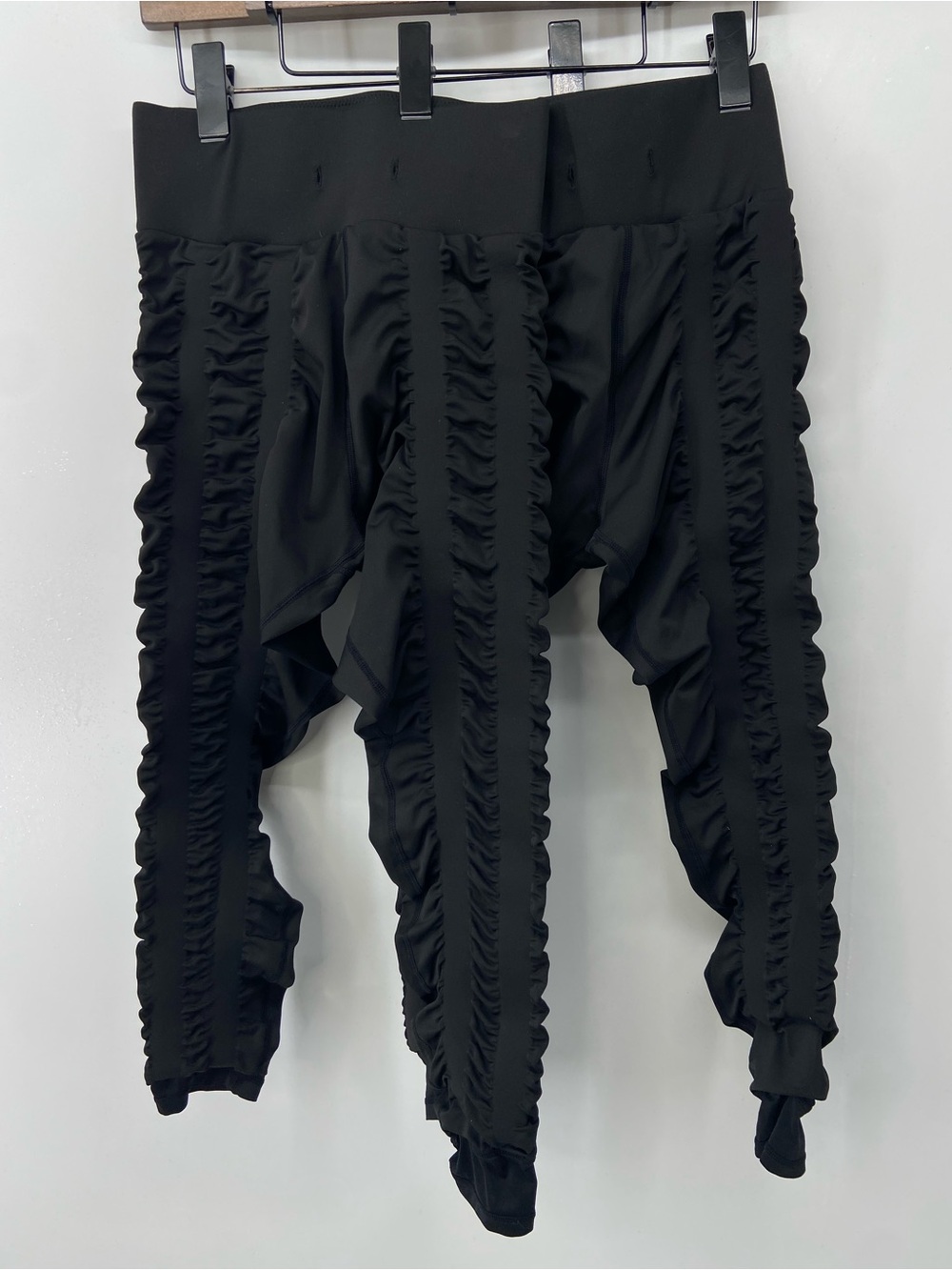 SKINNIFY Leggings Lot Womens Small Black 8 Resistant Bands Ruched Workout Gym